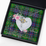 Gift For My Beautiful Girlfriend Necklace Valentine Necklace Clan Tait Tartan Cross Dancing Necklace Scottish Tartan Jewelry