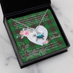 Sea Turtle Necklace Gift for My Beautiful Girlfriend Valentines Necklace Clan Orrock Tartan Blue Turtle Necklace