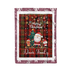Personalized Gift Tartan Plaid Blanket Clan Davis With Funny Santa Snowman Reindeer Merry Christmas Fleece Blanket, Home Living Room, Plaid Blanket, Tartan Blanket, Scottish Blanket, Buffalo fleece blanket, Christmas Blanket