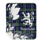 Sherpa Blanket - Tartan Blanket Thistle and Lion Scottish Clan Arbuthnot Plaid Blanket, plaid sherpa blanket queen,purple sherpa blanket,queen sherpa blanket,queen size sherpa blanket,red sherpa blanket,scottish tartan blankets,sherpa blanket,sherpa christmas blanket