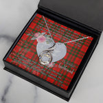 Rising Phoenix Necklace - Valentine Necklace Clan Livingstone Modern Tartan Gift for Girlfriend, Gift for My Wife Rising Phoenix Necklace
