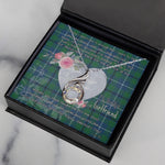 Rising Phoenix Necklace - Valentine Necklace Clan Glen Ancient Tartan Gift for Girlfriend, Gift for My Wife Rising Phoenix Necklace