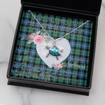 Sea Turtle Necklace Gift for My Beautiful Girlfriend Valentines Necklace Clan Galbraith Ancient Tartan Blue Turtle Necklace