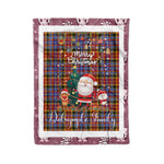Personalized Gift Tartan Plaid Blanket Clan Dalrymple With Funny Santa Snowman Reindeer Merry Christmas Fleece Blanket, Home Living Room, Plaid Blanket, Tartan Blanket, Scottish Blanket, Buffalo fleece blanket, Christmas Blanket