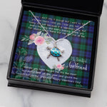 Sea Turtle Necklace Gift for My Beautiful Girlfriend Valentines Necklace Clan Blackwatch Tartan Blue Turtle Necklace
