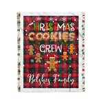 Personalized Gift Tartan Plaid Blanket Clan Belshes With Christmas Cookie Baking Crew Christmas Gift Blanket, Plaid Blanket, Christmas Fleece Blanket, Christmas Blanket, Tartan Blanket, Scottish Blanket, Scotland Blanket, Family Name Blanket, Custom Blanket, Personalized Blanket