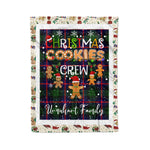 Personalized Gift Tartan Plaid Blanket Clan Urquhart With Christmas Cookie Baking Crew Christmas Gift Blanket, Plaid Blanket, Christmas Fleece Blanket, Christmas Blanket, Tartan Blanket, Scottish Blanket, Scotland Blanket, Family Name Blanket, Custom Blanket, Personalized Blanket