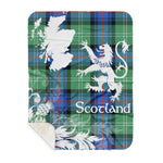 Sherpa Blanket - Tartan Blanket Thistle and Lion Scottish Clan Sutherland Old Ancient Plaid Blanket, plaid sherpa blanket queen,purple sherpa blanket,queen sherpa blanket,queen size sherpa blanket,red sherpa blanket,scottish tartan blankets,sherpa blanket,sherpa christmas blanket