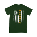 Scotstee Shop - Vintage USA Drummer American Flag Drums Patriotic Cool Gift 4th Of July Shirt