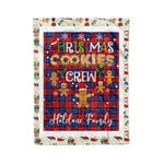 Personalized Gift Tartan Plaid Blanket Clan Haldane With Christmas Cookie Baking Crew Christmas Gift Blanket, Plaid Blanket, Christmas Fleece Blanket, Christmas Blanket, Tartan Blanket, Scottish Blanket, Scotland Blanket, Family Name Blanket, Custom Blanket, Personalized Blanket