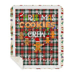 Personalized Gift Tartan Plaid Blanket Clan Graham With Christmas Cookie Baking Crew Christmas Gift Sherpa Blanket, tartan sherpa blanket,buffalo plaid sherpa blanket,christmas sherpa blanket,Christmas Throw Blanket,green plaid sherpa blanket,green sherpa blanket