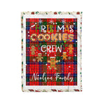Personalized Gift Tartan Plaid Blanket Clan Nicolson With Christmas Cookie Baking Crew Christmas Gift Blanket, Plaid Blanket, Christmas Fleece Blanket, Christmas Blanket, Tartan Blanket, Scottish Blanket, Scotland Blanket, Family Name Blanket, Custom Blanket, Personalized Blanket