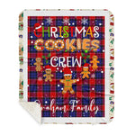 Personalized Gift Tartan Plaid Blanket Clan Graham of Menteith Red With Christmas Cookie Baking Crew Christmas Gift Sherpa Blanket, tartan sherpa blanket,buffalo plaid sherpa blanket,christmas sherpa blanket,Christmas Throw Blanket,green plaid sherpa blanket,green sherpa blanket