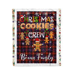 Personalized Gift Tartan Plaid Blanket Clan Broun With Christmas Cookie Baking Crew Christmas Gift Blanket, Plaid Blanket, Christmas Fleece Blanket, Christmas Blanket, Tartan Blanket, Scottish Blanket, Scotland Blanket, Family Name Blanket, Custom Blanket, Personalized Blanket