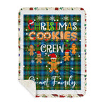 Personalized Gift Tartan Plaid Blanket Clan Grant Hunting With Christmas Cookie Baking Crew Christmas Gift Sherpa Blanket, tartan sherpa blanket,buffalo plaid sherpa blanket,christmas sherpa blanket,Christmas Throw Blanket,green plaid sherpa blanket,green sherpa blanket