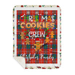 Personalized Gift Tartan Plaid Blanket Clan Chisholm Ancient With Christmas Cookie Baking Crew Christmas Gift Sherpa Blanket, tartan sherpa blanket,buffalo plaid sherpa blanket,christmas sherpa blanket,Christmas Throw Blanket,green plaid sherpa blanket,green sherpa blanket