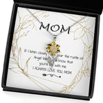 Sunflower Pendant Necklace - Mom Necklace - Love You Always And Forever Mother's Day Gift