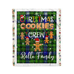 Personalized Gift Tartan Plaid Blanket Clan Rollo With Christmas Cookie Baking Crew Christmas Gift Blanket, Plaid Blanket, Christmas Fleece Blanket, Christmas Blanket, Tartan Blanket, Scottish Blanket, Scotland Blanket, Family Name Blanket, Custom Blanket, Personalized Blanket