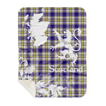 Scotstee Shop - Tartan Blanket Thistle and Lion Scottish Clan Livingstone Dress Plaid Blanket - Sherpa Blanket