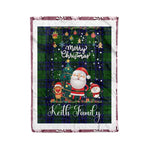 Personalized Gift Tartan Plaid Blanket Clan Keith Modern With Funny Santa Snowman Reindeer Merry Christmas Fleece Blanket, Home Living Room, Plaid Blanket, Tartan Blanket, Scottish Blanket, Buffalo fleece blanket, Christmas Blanket