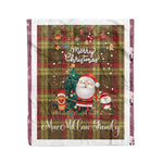 Personalized Gift Tartan Plaid Blanket Clan MacMillan Weathered With Funny Santa Snowman Reindeer Merry Christmas Fleece Blanket, Home Living Room, Plaid Blanket, Tartan Blanket, Scottish Blanket, Buffalo fleece blanket, Christmas Blanket