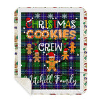 Personalized Gift Tartan Plaid Blanket Clan Mitchell With Christmas Cookie Baking Crew Christmas Gift Sherpa Blanket, tartan sherpa blanket,buffalo plaid sherpa blanket,christmas sherpa blanket,Christmas Throw Blanket,green plaid sherpa blanket,green sherpa blanket