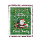 Personalized Gift Tartan Plaid Blanket Clan Currie With Funny Santa Snowman Reindeer Merry Christmas Fleece Blanket, Home Living Room, Plaid Blanket, Tartan Blanket, Scottish Blanket, Buffalo fleece blanket, Christmas Blanket