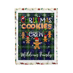 Fleece Blanket - Personalized Gift Tartan Plaid Blanket Clan Meldrum With Christmas Cookie Baking Crew Christmas Gift Fleece Blanket