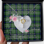 Gift For My Beautiful Girlfriend Necklace Valentine Necklace Clan Spottiswood Tartan Cross Dancing Necklace Scottish Tartan Jewelry