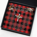 To My Beautiful Soulmate Necklace In Your Eyes I Have Found My Home Clan Rob Roy MacGregor Modern Tartan Cross Dancing Necklace