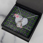 Rising Phoenix Necklace - Valentine Necklace Clan Farquharson Modern Tartan Gift for Girlfriend, Gift for My Wife Rising Phoenix Necklace