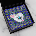 Sea Turtle Necklace Gift for My Beautiful Girlfriend Valentines Necklace Clan Weir Tartan Blue Turtle Necklace