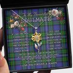 To My Beautiful Soulmate Sunflower Necklace In Your Eyes I Have Found My Home Clan Robertson Hunting Modern Tartan Jewelry For Girlfriend