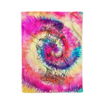 Scotstee Shop - Scotstee Shop Blanket Astronaut Tethered to Caravel Tattoo Tie Dye Hippie Fleece Blanket