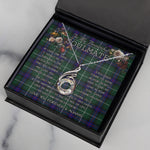 To My Beautiful Soulmate Necklace In Your Eyes I Have Found My Home Clan MacDonald Of The Isles Modern Tartan Rising Phoenix Necklace