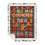 Personalized Gift Tartan Plaid Blanket Clan MacLachlan Weathered With Christmas Cookie Baking Crew Christmas Gift Sherpa Blanket, tartan sherpa blanket,buffalo plaid sherpa blanket,christmas sherpa blanket,Christmas Throw Blanket,green plaid sherpa blanket,green sherpa blanket