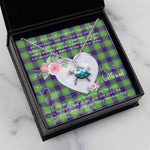 Sea Turtle Necklace Gift for My Beautiful Girlfriend Valentines Necklace Clan Colville Tartan Blue Turtle Necklace