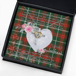 Gift For My Beautiful Girlfriend Necklace Valentine Necklace Clan Prince of Wales Tartan Cross Dancing Necklace Scottish Tartan Jewelry