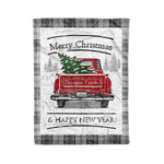 Tartan Blanket Vintage Red Truck with Christmas Tree Family Scottish Clan Douglas Grey Modern plaid blanket, red plaid blanket, buffalo plaid blanket, green plaid blanket, plaid fleece blanket, blue plaid blanket, red tartan blanket, tartan plaid blanket, black and white plaid blanket, , christmas plaid blanket, orange plaid blanket, tartan plaid throw blanket, pink plaid blanket, brown plaid blanket, buffalo check blanket