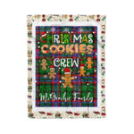 Fleece Blanket - Personalized Gift Tartan Plaid Blanket Clan McGeachie With Christmas Cookie Baking Crew Christmas Gift Fleece Blanket