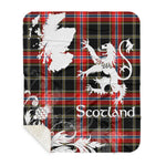 Sherpa Blanket - Tartan Blanket Thistle and Lion Scottish Clan Norwegian Plaid Blanket, plaid sherpa blanket queen,purple sherpa blanket,queen sherpa blanket,queen size sherpa blanket,red sherpa blanket,scottish tartan blankets,sherpa blanket,sherpa christmas blanket