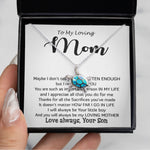 Opal Turtle Necklace - To My Loving Mom - Important Person In My Life Mother's Day Gift From Son Necklace