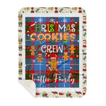 Personalized Gift Tartan Plaid Blanket Clan Trotter With Christmas Cookie Baking Crew Christmas Gift Sherpa Blanket, tartan sherpa blanket,buffalo plaid sherpa blanket,christmas sherpa blanket,Christmas Throw Blanket,green plaid sherpa blanket,green sherpa blanket