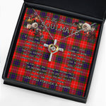 To My Beautiful Soulmate Necklace In Your Eyes I Have Found My Home Clan Fraser Modern Tartan Cross Dancing Necklace