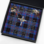 To My Beautiful Soulmate Necklace In Your Eyes I Have Found My Home Clan Angus Modern Tartan Cross Dancing Necklace