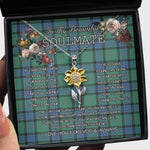 To My Beautiful Soulmate Sunflower Necklace In Your Eyes I Have Found My Home Clan Sinclair Hunting Ancient Tartan Jewelry For Girlfriend