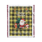 Personalized Gift Tartan Plaid Blanket Clan Barclay Dress With Funny Santa Snowman Reindeer Merry Christmas Fleece Blanket, Home Living Room, Plaid Blanket, Tartan Blanket, Scottish Blanket, Buffalo fleece blanket, Christmas Blanket