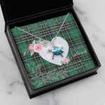 Sea Turtle Necklace Gift for My Beautiful Girlfriend Valentines Necklace Clan MacAlpine Tartan Blue Turtle Necklace