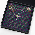 To My Beautiful Soulmate Necklace In Your Eyes I Have Found My Home Clan MacArthur of Milton Tartan Cross Dancing Necklace