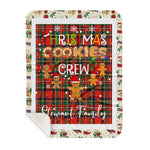 Personalized Gift Tartan Plaid Blanket Clan Stewart Stuart of Bute With Christmas Cookie Baking Crew Christmas Gift Sherpa Blanket, tartan sherpa blanket,buffalo plaid sherpa blanket,christmas sherpa blanket,Christmas Throw Blanket,green plaid sherpa blanket,green sherpa blanket